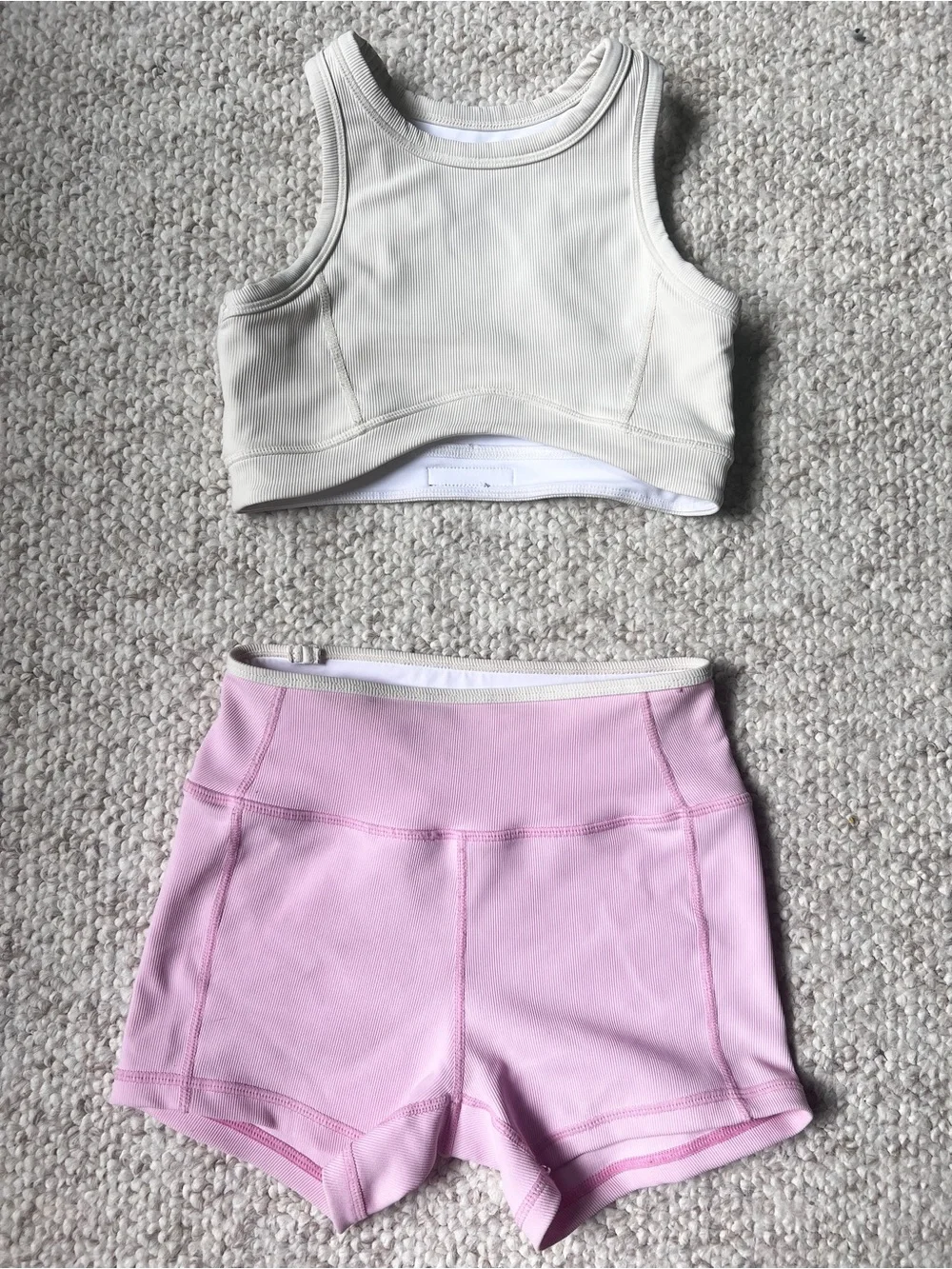 Honeycut Ribbed Dance Set (CL) Top (AXXS) Bottom
